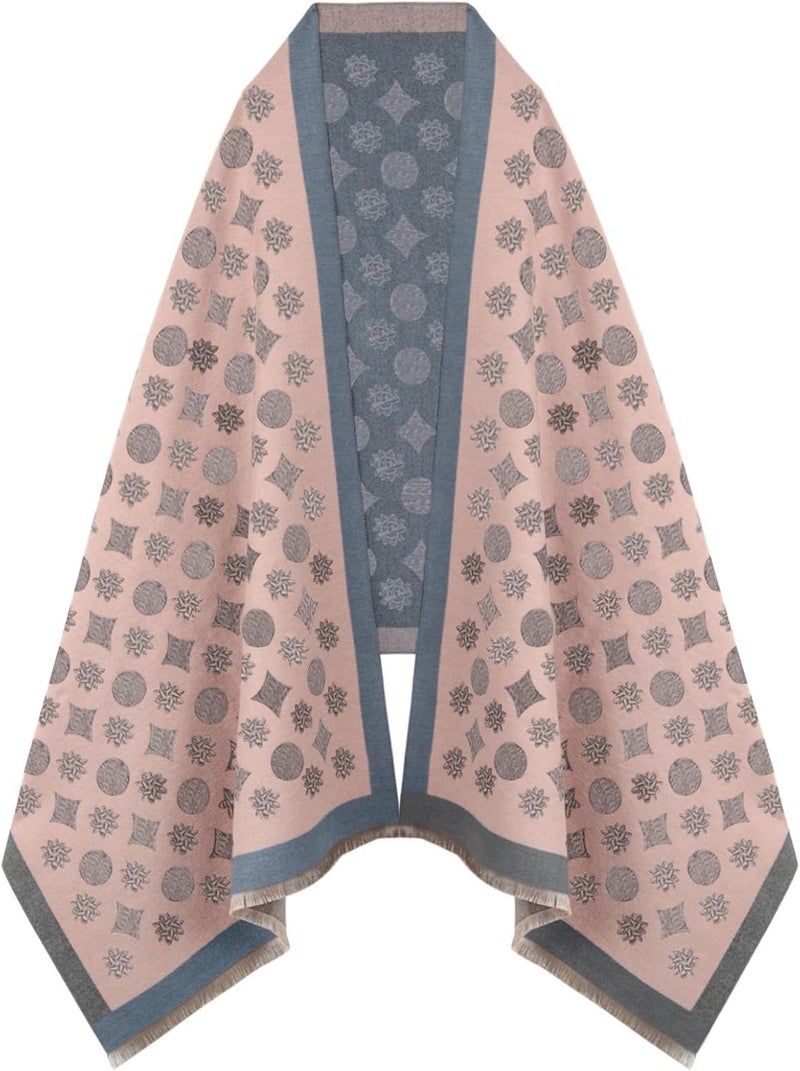 EXTREE Scarfs for Women Pashmina Silky Shawl Wrap for Evening Dressing Blanket Open Front Poncho Cape - Image 1